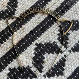 Cat ear headband for bride wedding meowied